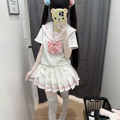 【临晚心】原创正统复刻Bl水手服稀有色嫩粉色套装学院风jk制服女