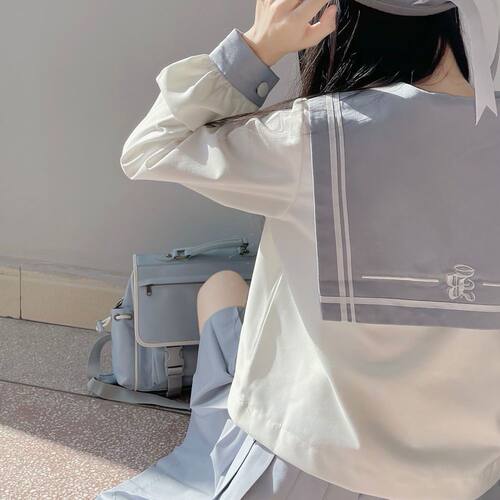 【清秋女中】城南诗中意原创jk水手服长袖学院风学生中间服套装女