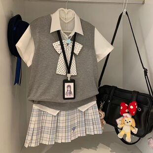 【限时活动马甲套装】绊JK原创JK制服背心马甲格裙套装学院风穿搭
