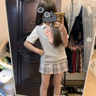 【3.6万人收藏】洛小奈JK原创正版学院风JK制服日系背心格裙套装