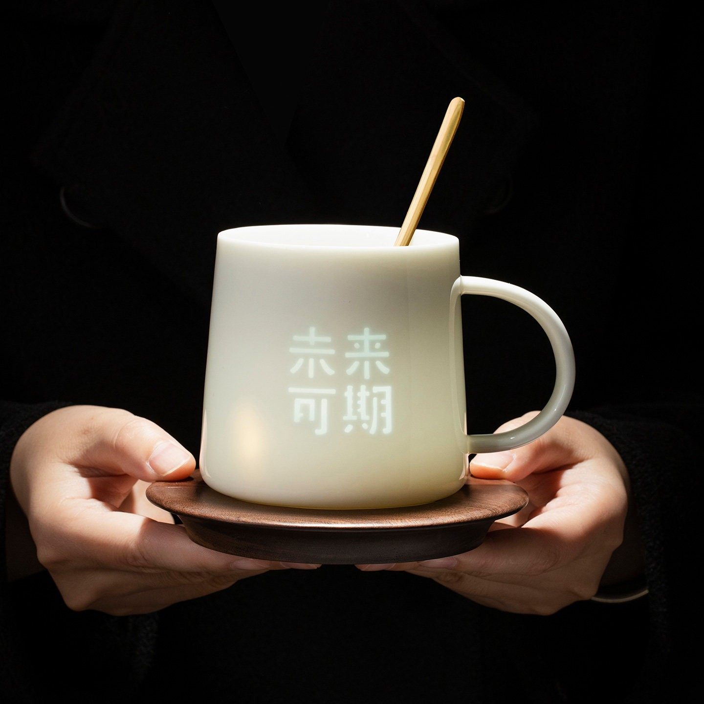 陶瓷玲珑瓷水杯家用大容量办公泡茶杯中式高颜值大马克杯咖啡杯子,餐饮具,马克杯,淘宝优惠券,粉丝福利购,淘宝优惠卷