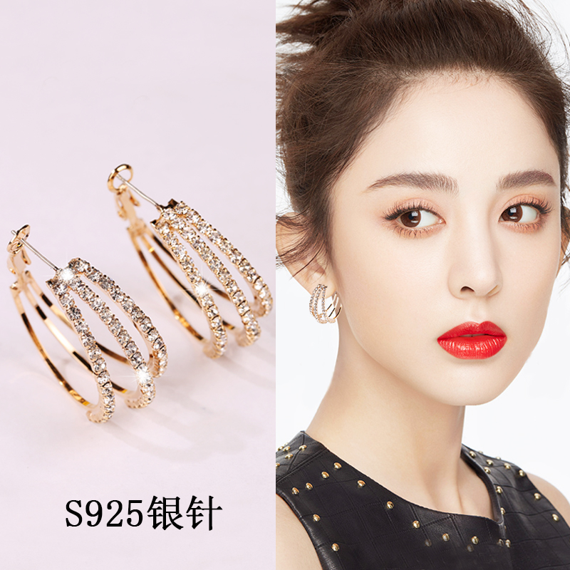 夸张圈圈气质百搭耳扣防过敏耳环