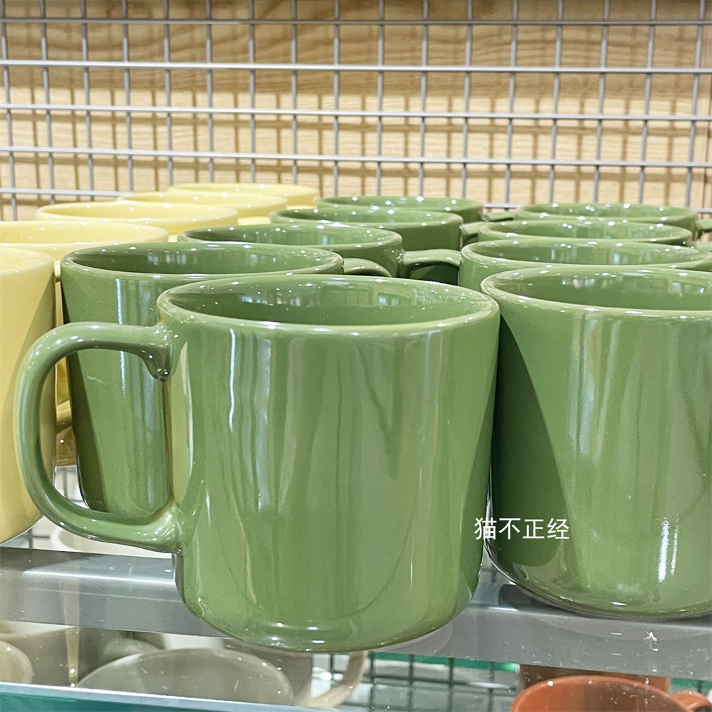 MUJI无印良品炻瓷马克杯绿色