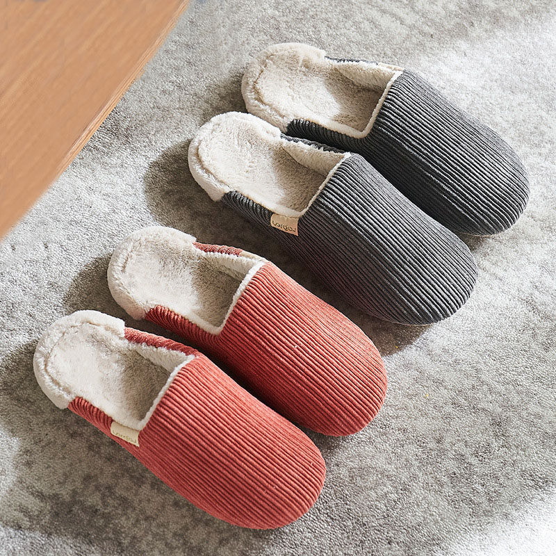 秋冬季棉拖鞋女男保暖室内防滑厚底灯芯绒情侣居家厚底加绒家居鞋,居家布艺,居家棉拖/棉鞋,淘宝优惠券,粉丝福利购,淘宝优惠卷