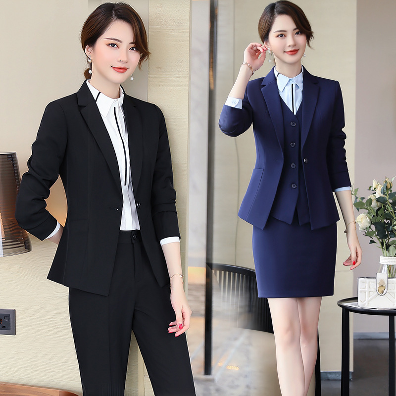 酒店前台工作服秋冬装职业西服