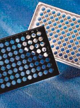 开学季特价Corning 康宁 3603 96孔板 黑色 透明 平底 带盖 灭菌