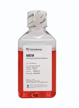 bs- BL307A MEM液体培养基，含酚红，不含HEPES及丙酮酸钠