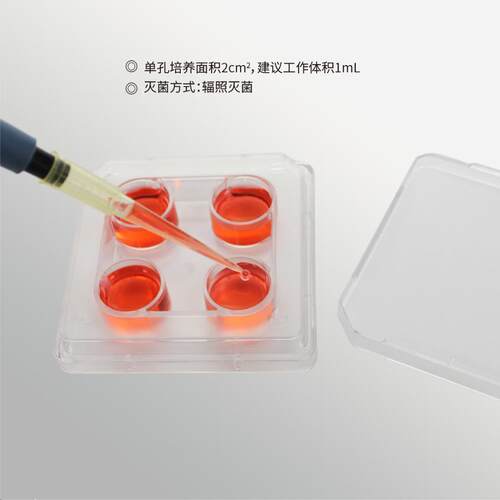 4孔细胞培养板 TC处理 独立包装 平替thermo nunc 176740