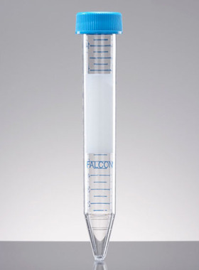Falcon 352099 15ml尖底带架离心管(RCF:1800) 聚苯乙烯