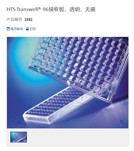 康宁Corning HTS Transwell 接收板 适用96孔细胞培养小室板 3382