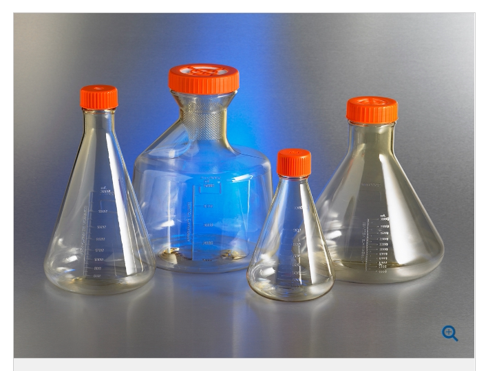 康宁corning 细胞培养瓶 2l petg erlenmeyer shake flask 431280