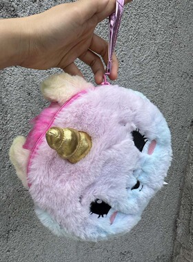 出口欧美pikmi儿童卡通独角兽拉链可爱手提袋手拎包过家家玩具包