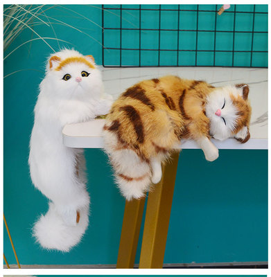 仿真猫咪电视挂件毛绒玩具橱窗