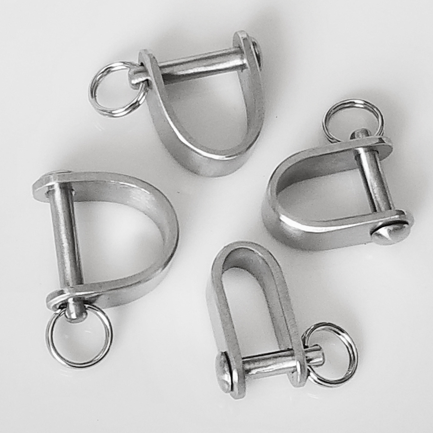 不锈钢特小防丢环马蹄扣子包环螺丝d形绳可拆配件五金属夹内宽号