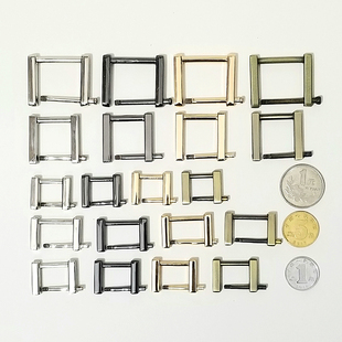 马蹄方形D字钥锁匙扣真皮连接男女包挂件汽车家用绳包壳套带环圈