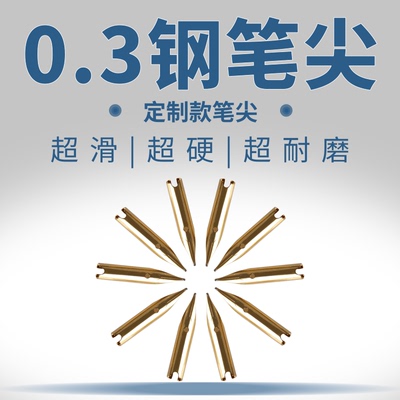通用钢笔尖适用英雄钢笔0.3mm特细替换暗尖包尖小学生练字笔尖头