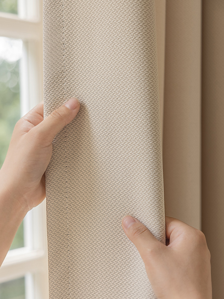 月珑纱2025新款遮光窗帘奶白色法式北欧简约轻奢卧室客厅高级感