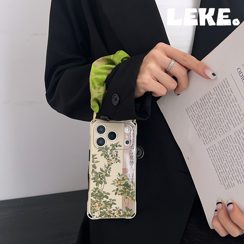 国风桂香四溢手机壳挂绳手腕手提