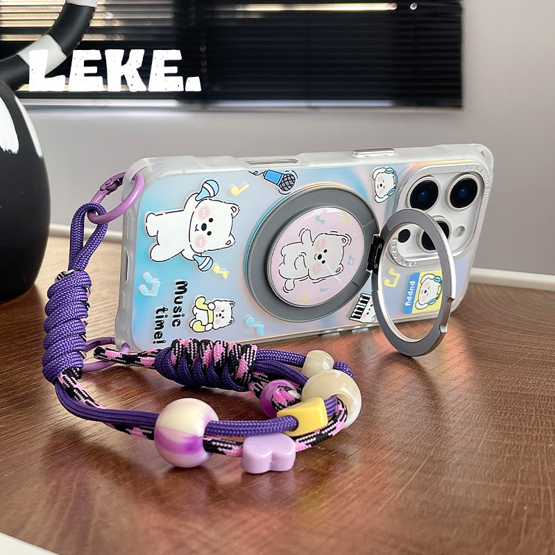 西高地支点手机壳带挂绳斜挎链条