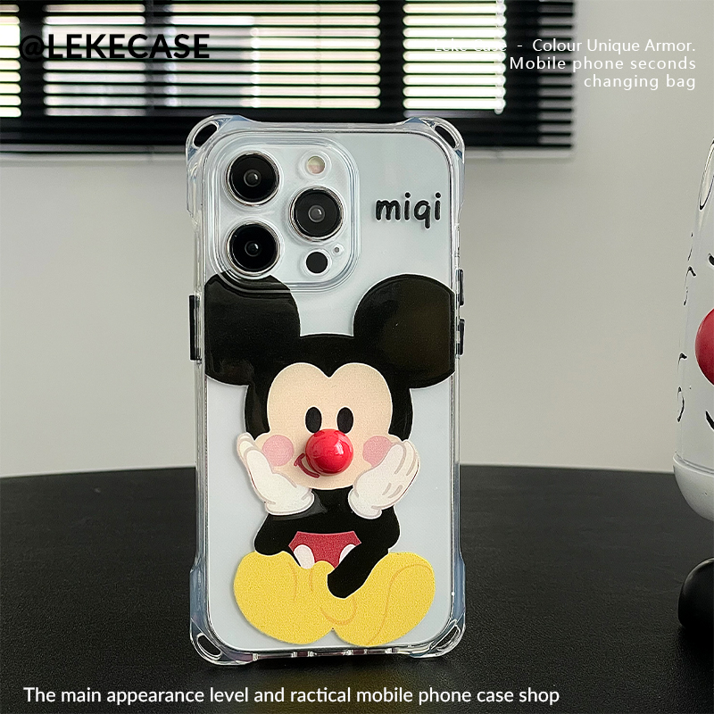 红鼻子老鼠手机壳挂绳斜挎挂链