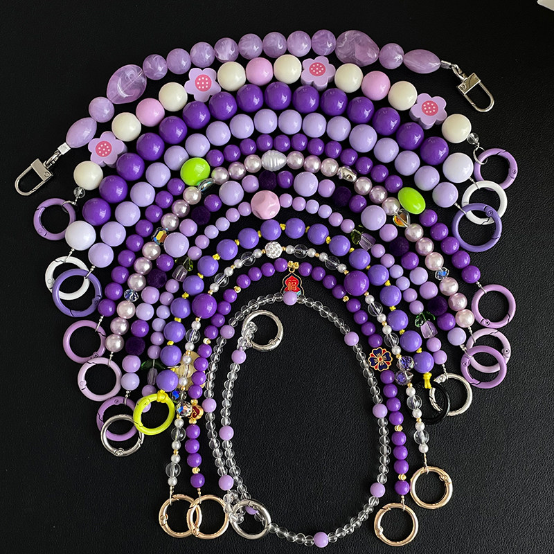 韩系紫色手机挂绳手腕带链条手提户外旅行解放双手包包挂链防摔,3C数码配件,手机挂件/手机链,淘宝优惠券,粉丝福利购,淘宝优惠卷