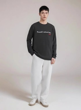 GR系列银泰撤柜男装2024春秋新款天鹅长袖圆领毛衫215227/AL4-5-6