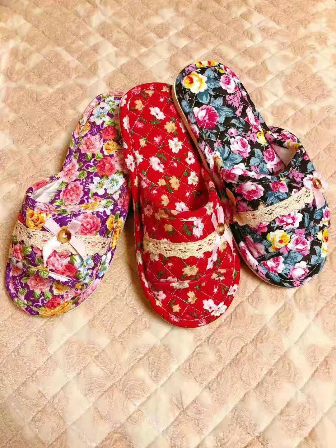 日式纯棉碎花居家室内布艺布拖鞋男女情侣初秋冬季静音地板,居家布艺,居家棉拖/棉鞋,淘宝优惠券,粉丝福利购,淘宝优惠卷