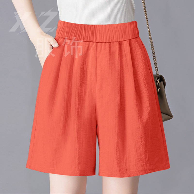 阔腿短裤女夏棉麻薄款宽松直筒胖MM大码显瘦百搭亚麻休闲五分中裤