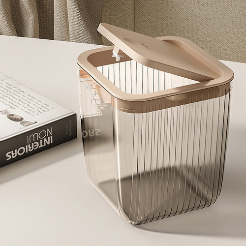 桌面垃圾桶双侧弹簧按压开关