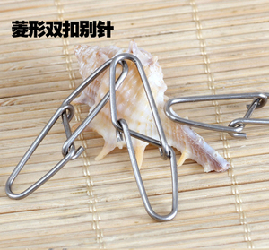 连接器 菱形双扣别针 垂钓用品 路亚船钓双扣不锈钢海钓渔具配件