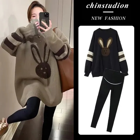 孕妇装毛衣2024秋冬新款时尚款