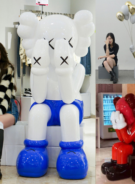 网红卡通kaws公仔大摆件暴力熊