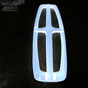 林肯车标广告牌定做亚克力吸塑镀铬发光字三维灯箱门头悬挂牌匾灯