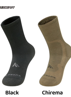 VU GEAR Steely全天候缓震加厚Merino羊毛运动袜恒温控异味徒步