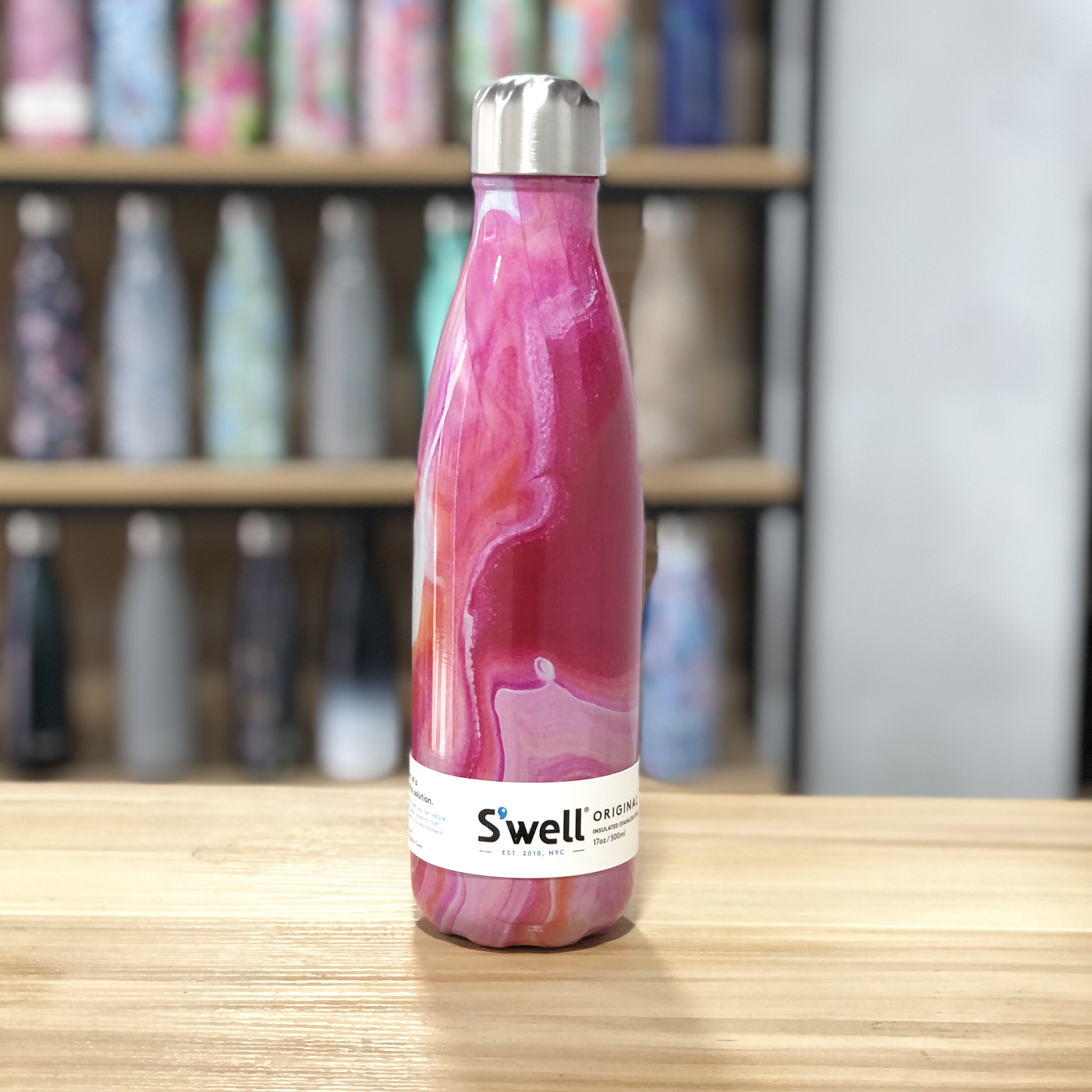 美国swell  大理石猫眼大肚杯可乐杯 生日礼物车载杯抖音木纹爆款