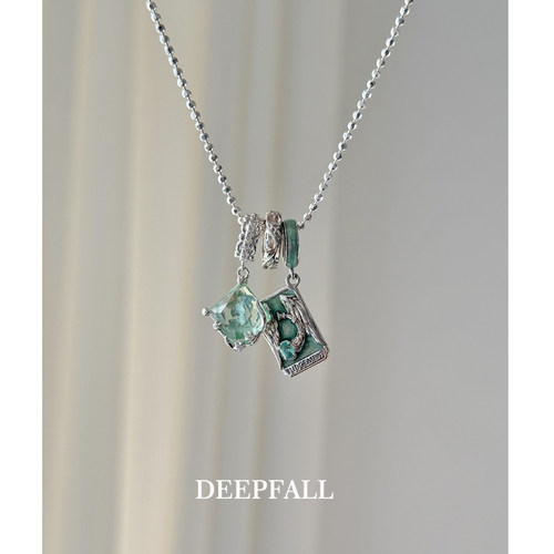 DEEPFALLS925纯银复古锁骨链