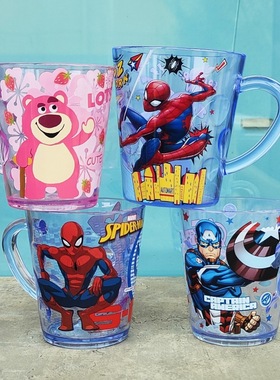 草莓熊蜘蛛侠儿童刷牙杯耐摔宝宝洗漱口杯子漫威牙缸