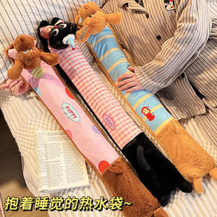 被窝专用女生加厚防爆灌水暖脚暖宝宝可爱热水袋注水式 长条暖水袋