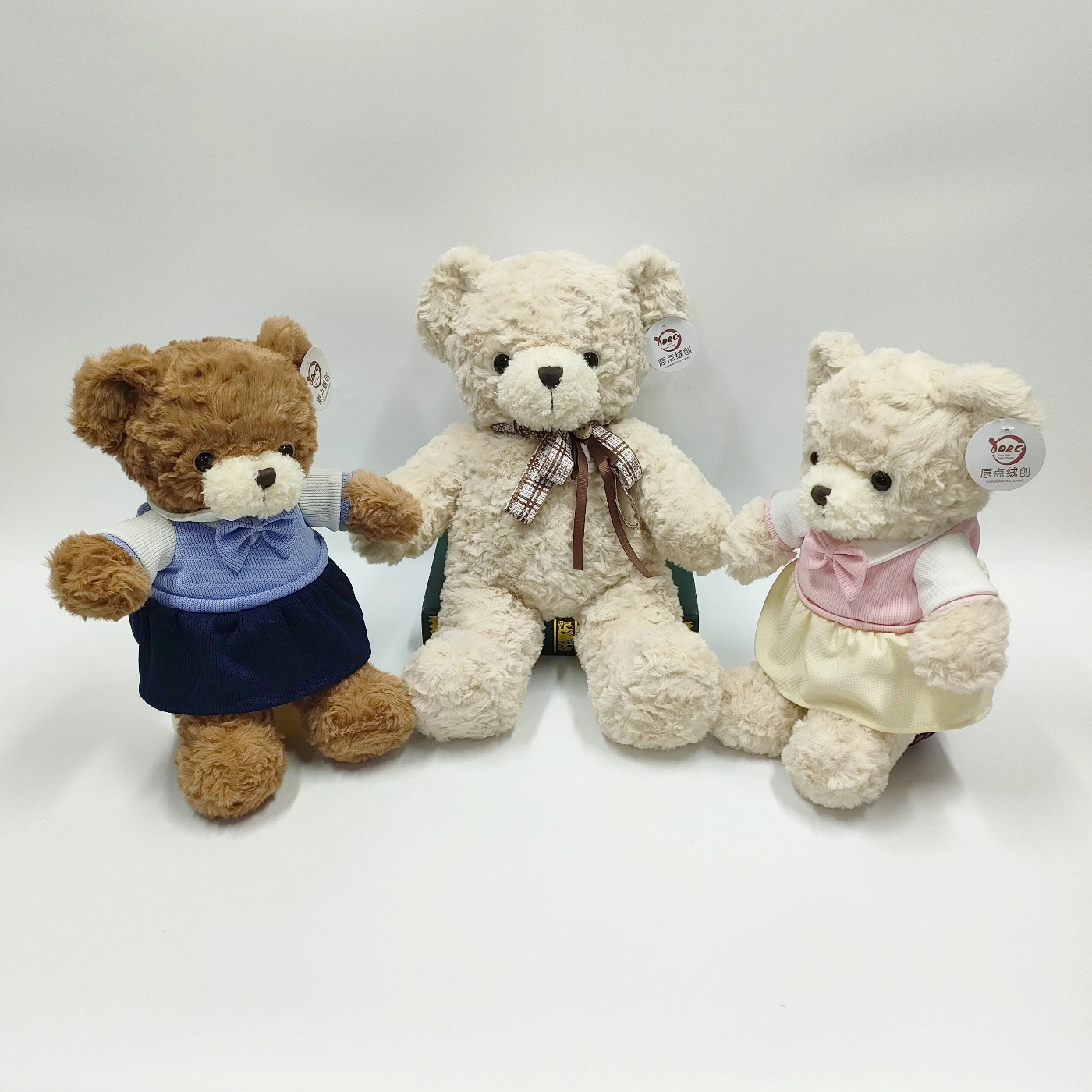 原点绒创小熊季毛绒玩具陪伴安抚
