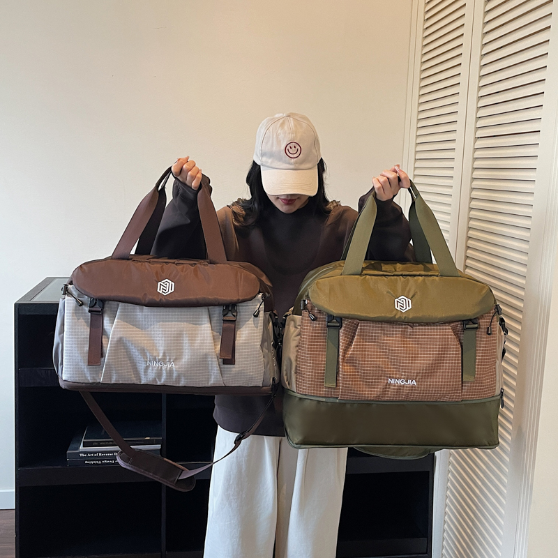 大容量手提包高颜值短途收纳旅行包女可套拉杆箱健身行李袋待产包