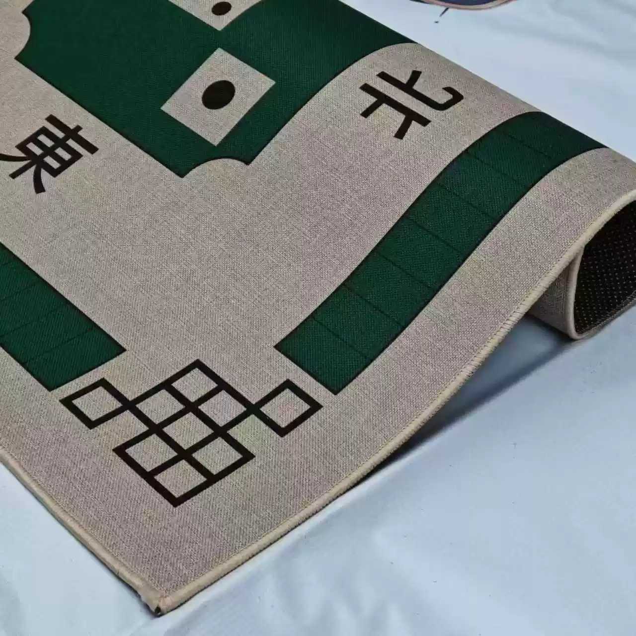 亚麻麻将垫正方形棋牌桌垫扑克牌九垫消音耐磨加厚麻将桌布垫子
