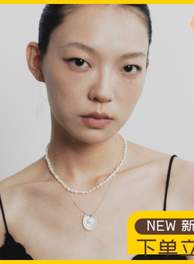 FataViamS925纯银拉丝天然珍珠女长款吊坠项链毛衣链小众轻奢配饰