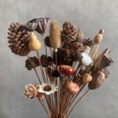 天然干花花束真花干果组合禅意风干客厅摆设装 饰摆件家居