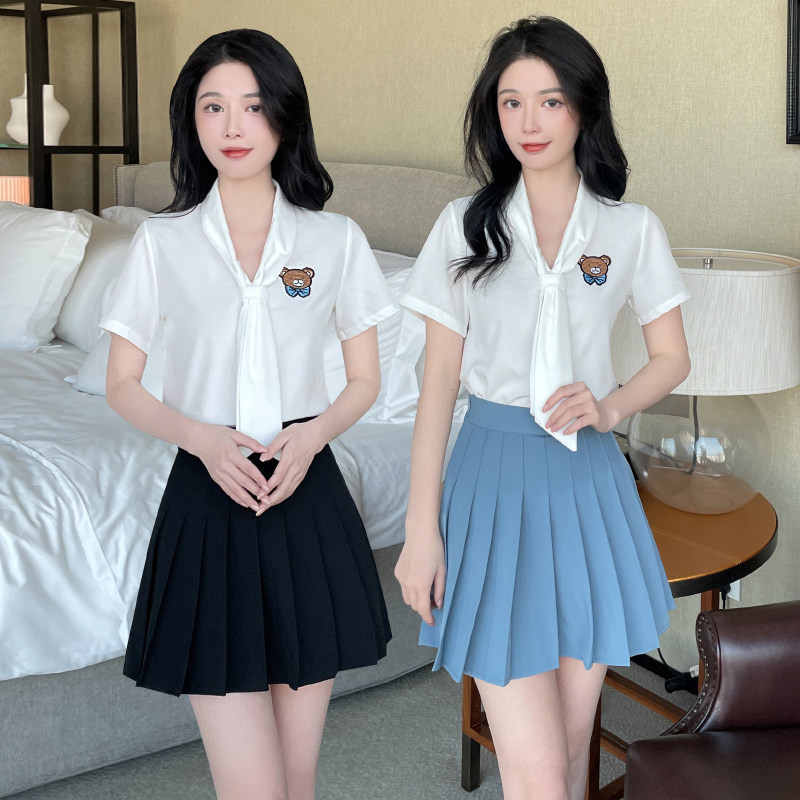 气质减龄足浴技师工作服套装桑拿洗浴KTV学生装按摩spa工衣制服女