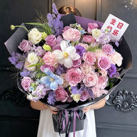 Super large hydrangea bouquet, rose flowers, nationwide same-city express delivery, birthday gift for your girlfriend in Beijing and Shanghai thumbnail 5