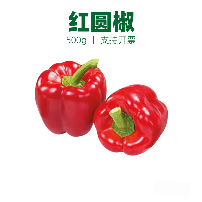 红彩椒新鲜红圆椒甜椒沙拉蔬菜食材生吃水果椒灯笼椒太空椒柿子椒