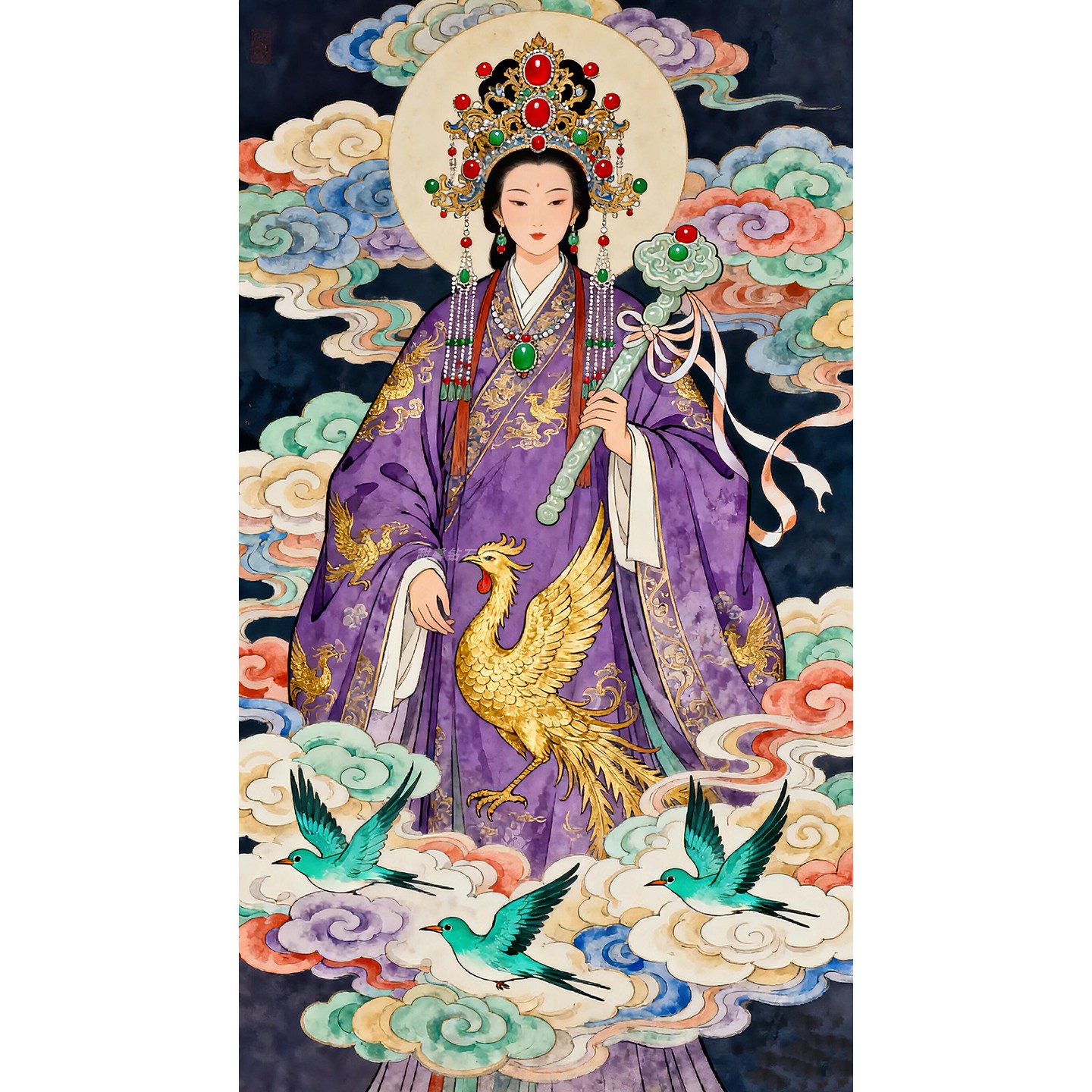 2025古风中式DIY方钻满粘贴钻钻石画钻石绣西王母手工贴钻十字绣