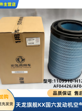 适配于天龙旗舰KX国六H12B0 空气滤芯1109910-H12C0空滤格AF04393