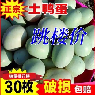 土鸭蛋30枚农家正宗散养麻鸭蛋一整箱新鲜生鸭蛋放养青绿壳鸭蛋