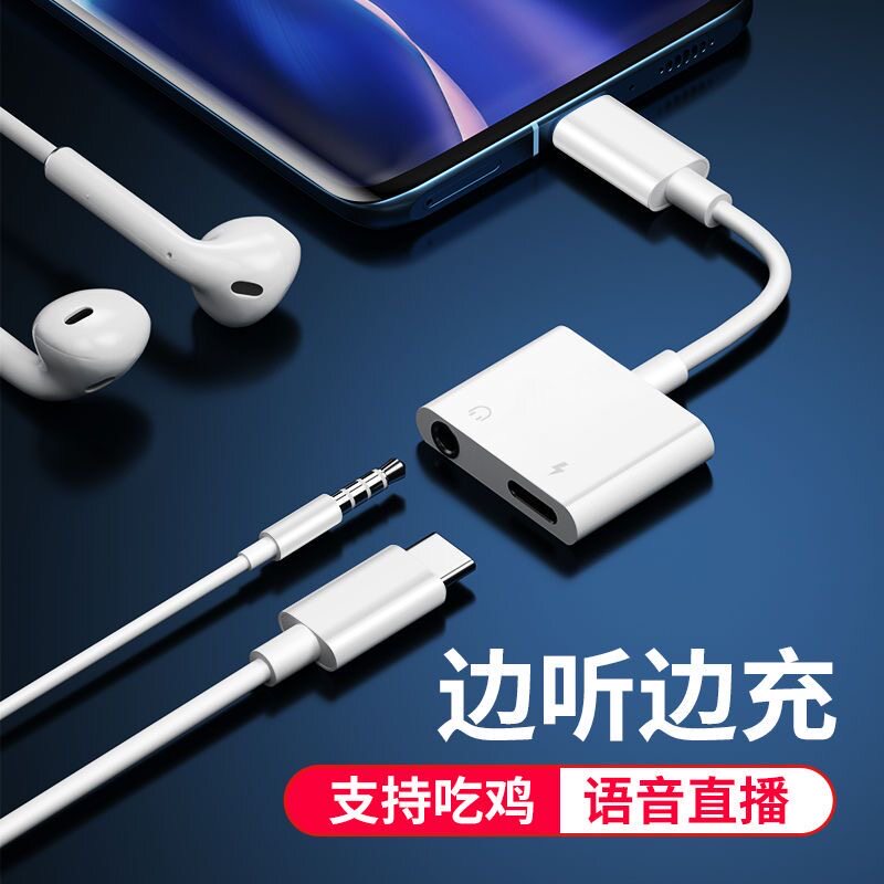 Type-C转接头二合一PD10W耳机